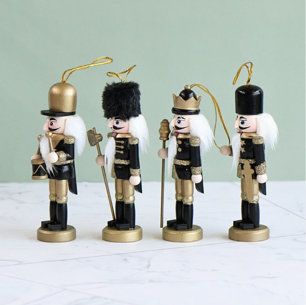 M58549-12 12cm small mini Christmas Tree decoration nutcracker soldier wooden toy soldiers