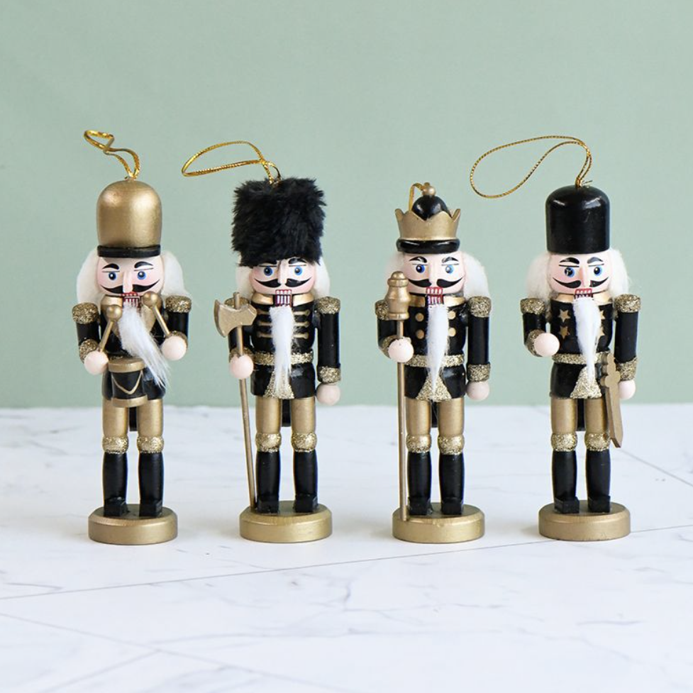 M58549-12 12cm small mini Christmas Tree decoration nutcracker soldier wooden toy soldiers