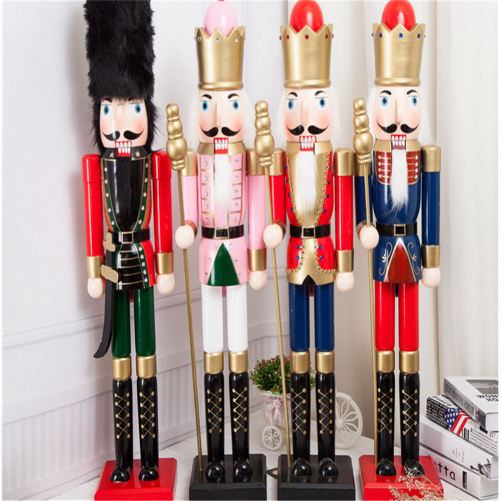 Certificated Hot sell Wholesale custom  large wood industrial 6ft life size outdoor christmas soldier wooden nutcracker