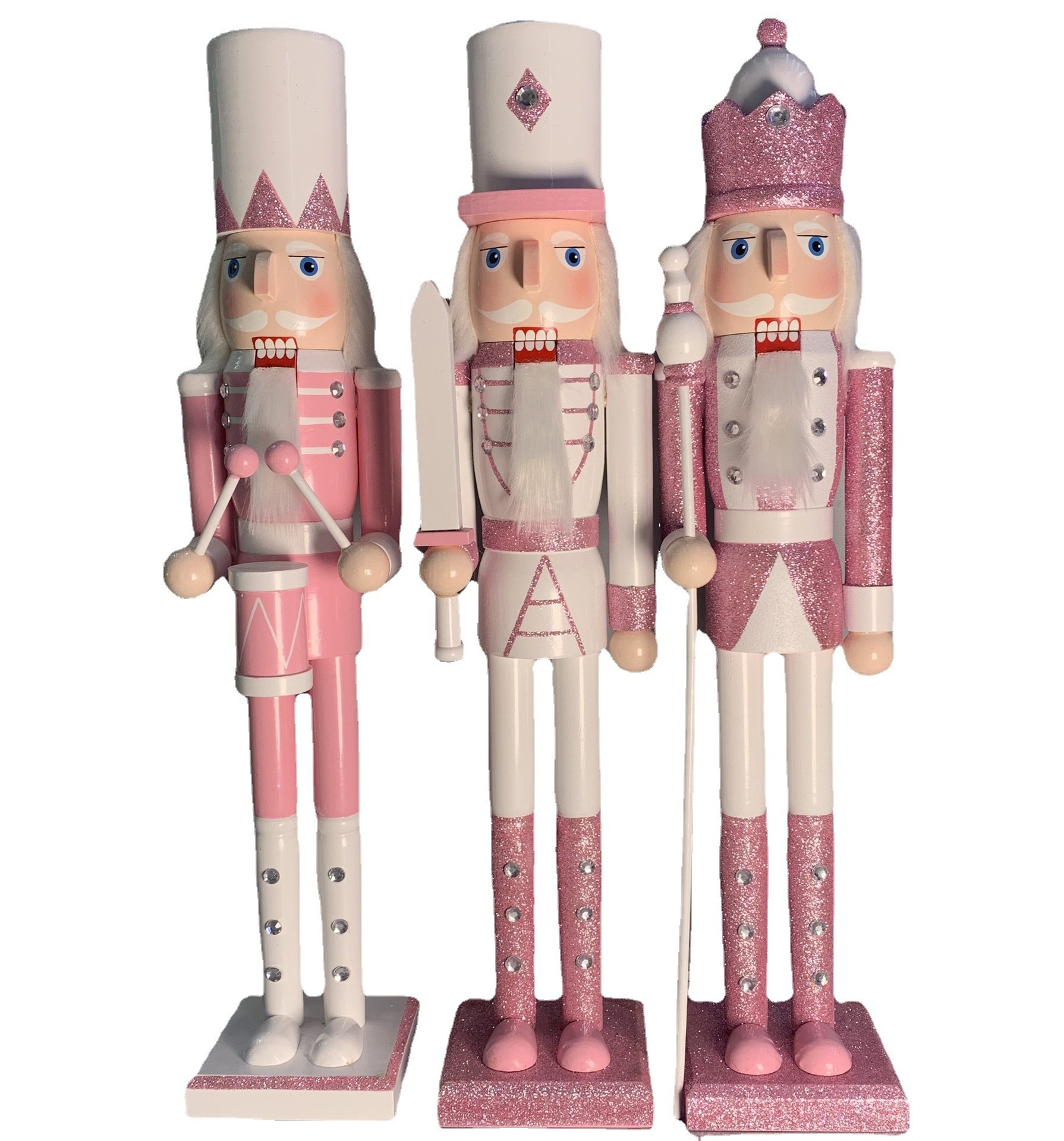 M58393 50cm Wholesale Christmas home decorations pink large Life size 6ft nutcrackers