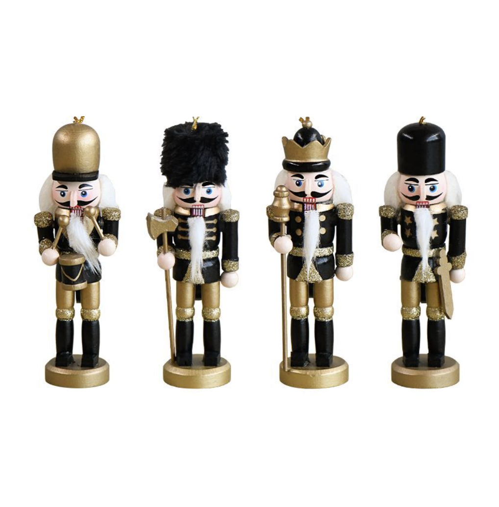 M58549-12 12cm small mini Christmas Tree decoration nutcracker soldier wooden toy soldiers