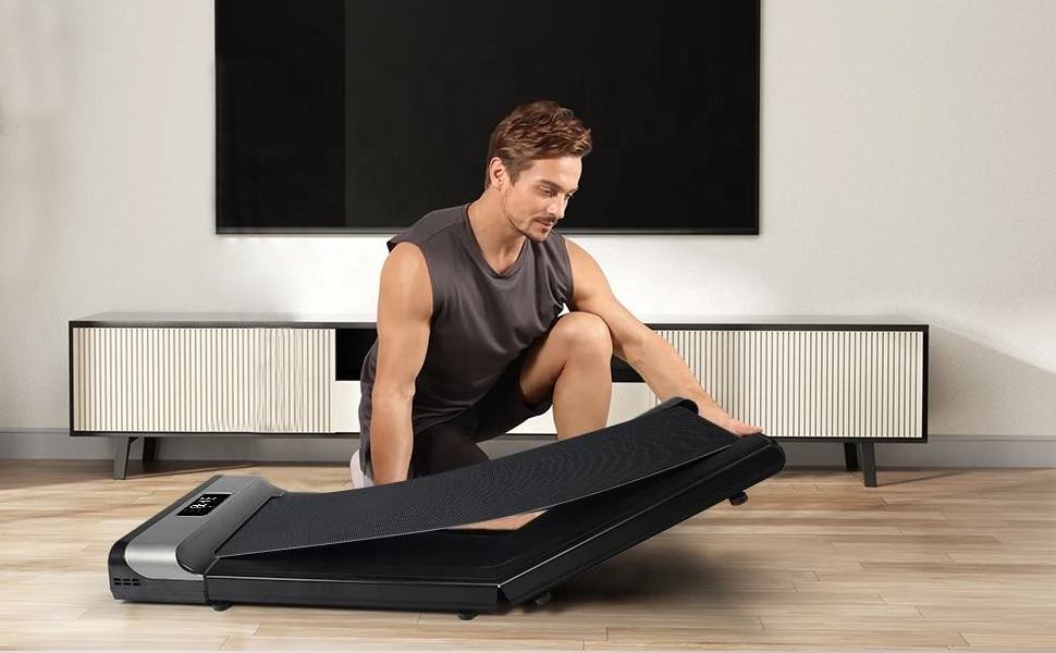 Folding Portable Walking Pad Mini Under Desk Treadmill Machine Running Foldable Fitness Manual Electric Treadmills For Home