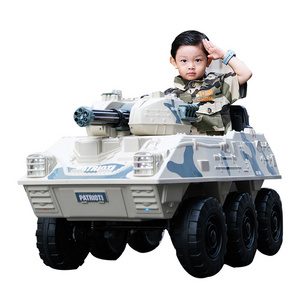 Children's Electric Car Boy's Six-Wheel Car Baby Tank Adult Armored Car Children's Remote Control Toy Stall