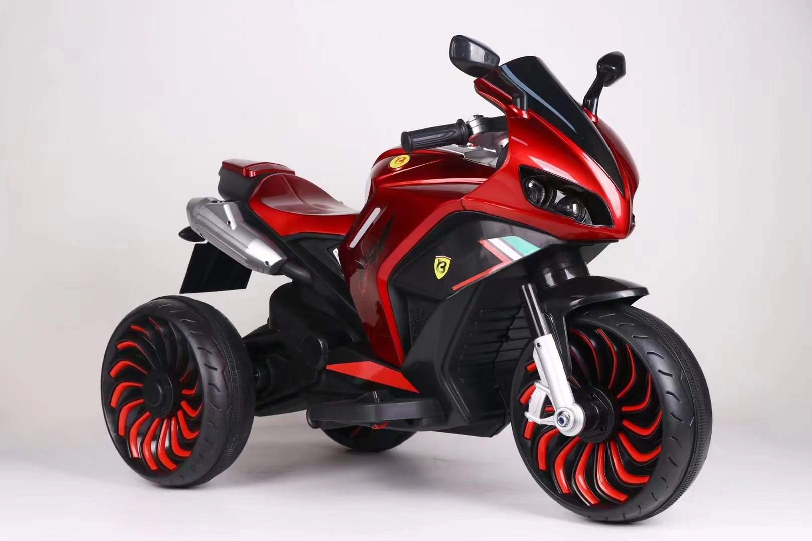 New children's motorcycle 12V380 dual drive colorful lights 12V4.5AH large battery children's electric motorcycle