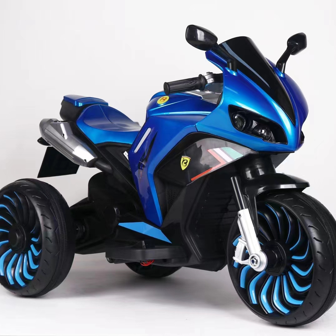 New children's motorcycle 12V380 dual drive colorful lights 12V4.5AH large battery children's electric motorcycle