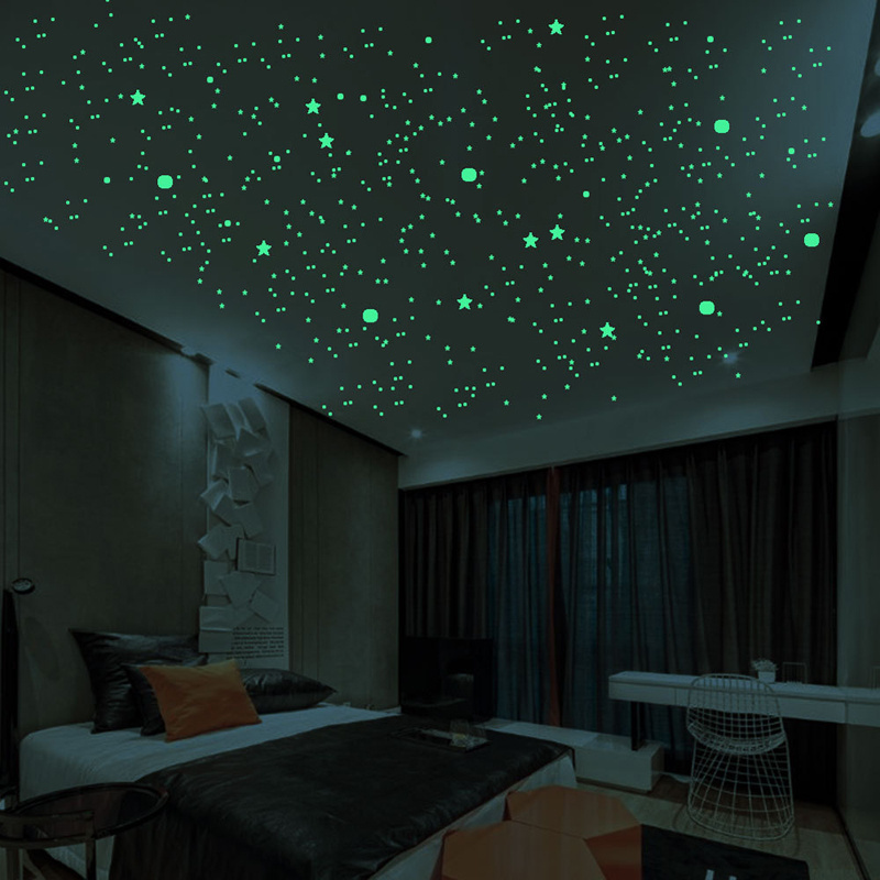 Myway 3D Bubble Luminous Stars Dots Wall Sticker Glow In The Dark DIY Wall Stickers For Kids Room Decoration Fluorescent Sticker