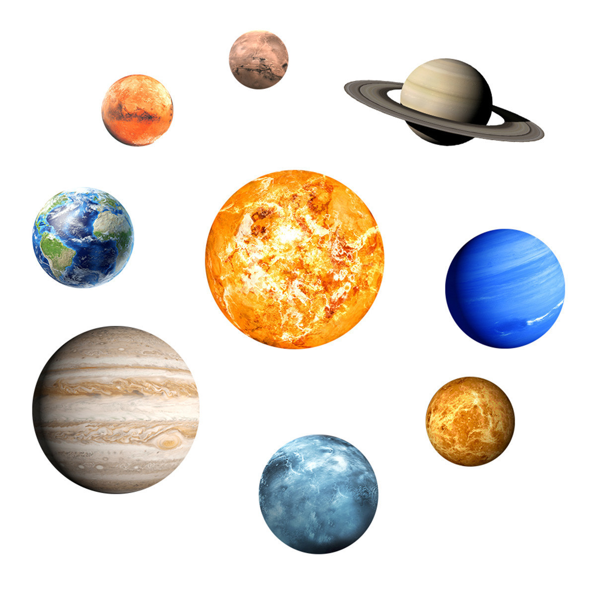 Glow In The Dark and Planets Bright Solar System Planets Wall Stickers For Bedroom Child For Wall Sticker Decoration