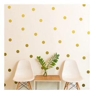 Custom Gold Dots Wall Decals 200 Dots 5 cm Posh Polka Removable Sticker for Children Bedroom Playroom Nursery Decoration