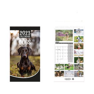 Wholesale 2023 Monthly Wall Calendars Custom Full Colors 365 Days Desk Advent Calender Animal Cat And Dog Calendars