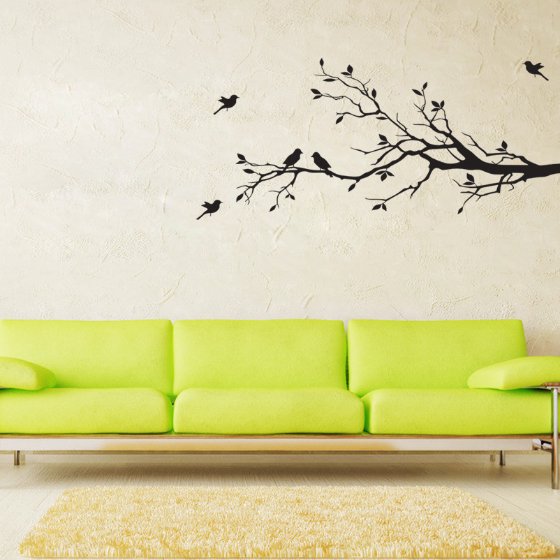 Branch Bird Vinyl Wall Decal Diy Art Mural Removable Tree Wall Stickers Home Decor Living Room Stickers