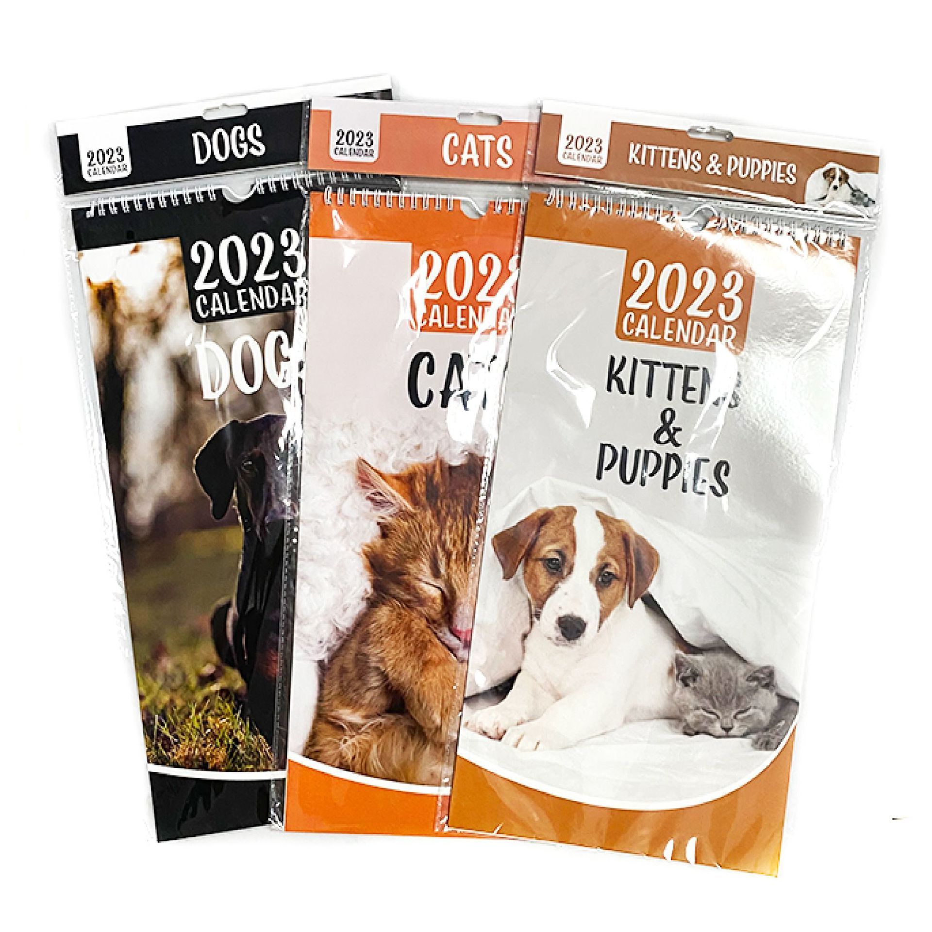 Wholesale 2023 Monthly Wall Calendars Custom Full Colors 365 Days Desk Advent Calender Animal Cat And Dog Calendars