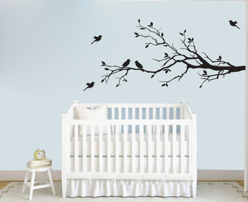 Branch Bird Vinyl Wall Decal Diy Art Mural Removable Tree Wall Stickers Home Decor Living Room Stickers