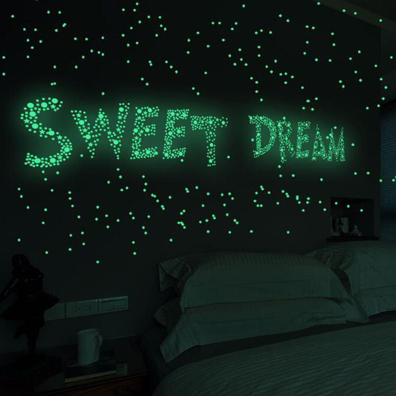 Luminous 3D Wall Sticker for Kids Room Bedroom Home Decoration Glow In The Dark Stars Moon Decal Fluorescent DIY Stickers