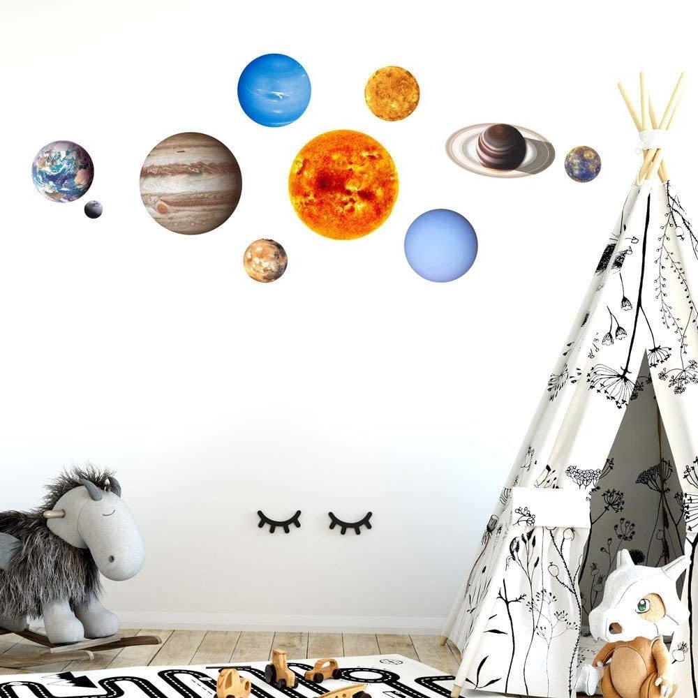 Hot Sale Glow In The Dark Stickers Solar System Wall Stickers For Kids Room Decorate