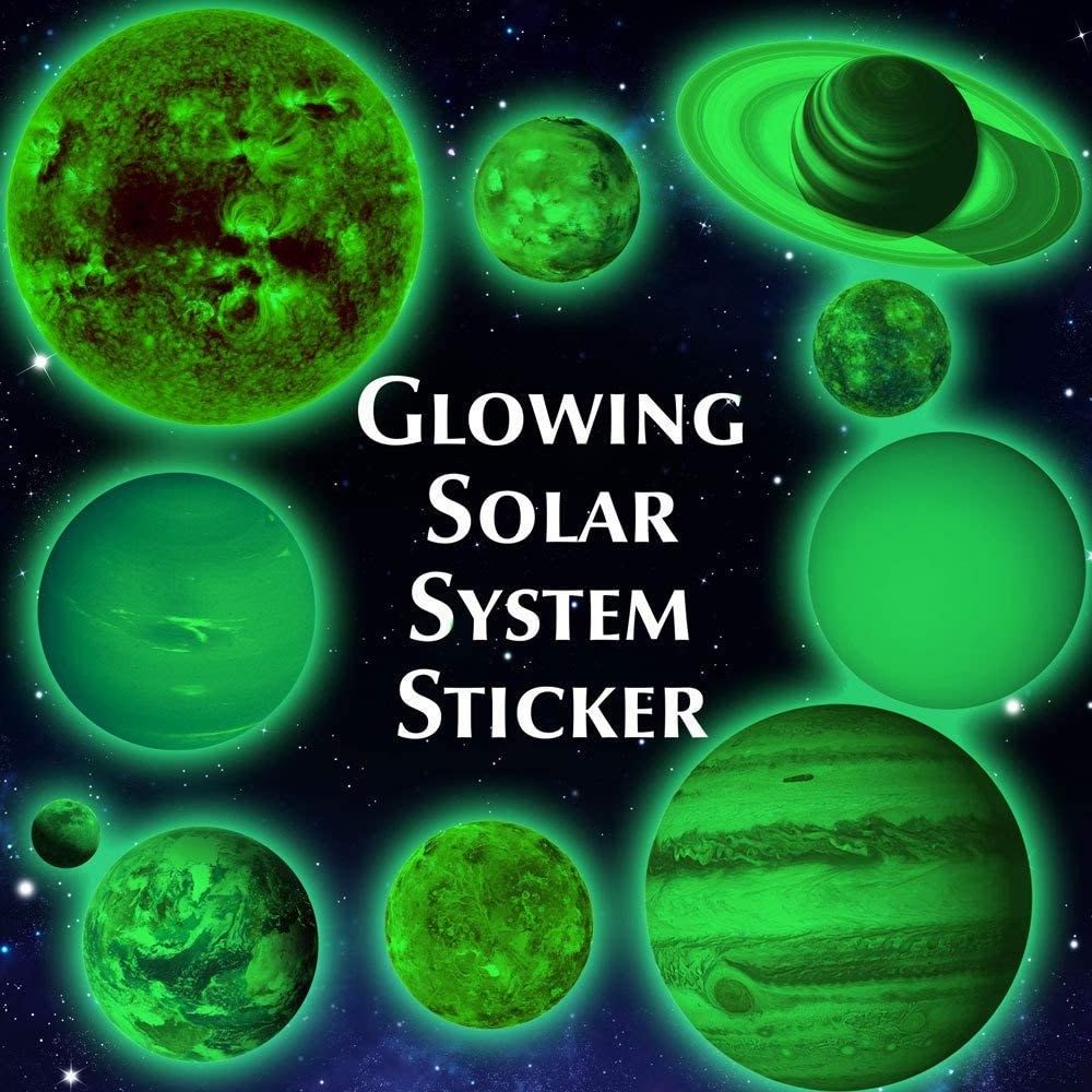 Hot Sale Glow In The Dark Stickers Solar System Wall Stickers For Kids Room Decorate