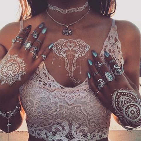 High Quality Personalized Flash Metallic Waterproof Temporary Henna Tattoo Stickers Semi Permanent Temporary Tattoo Sticker