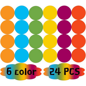 6 Inch Classroom Floor Stickers Multicolor Round Spots for Line up Self Adhesive Vinyl Stickers for Preschool and Kindergarten