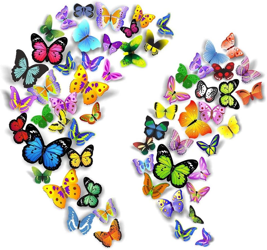 Hot Sale Butterfly Wall Decals for Wall 3D Butterflies Home Decoration Art DIY Stickers for Kids Nursery Bedroom Living Room