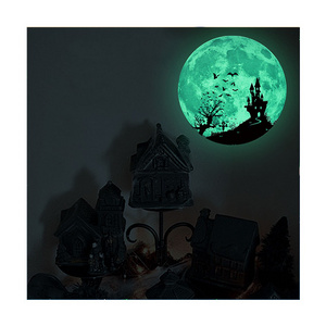 Eco-friendly Home Decorative Sticker 3d Moon Luminous Fluorescent Night Glow Star Wallpaper Home Decal Glow In The Dark Sticker