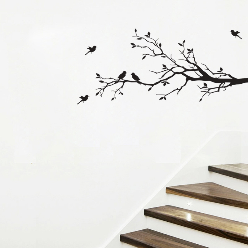 Branch Bird Vinyl Wall Decal Diy Art Mural Removable Tree Wall Stickers Home Decor Living Room Stickers