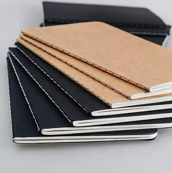 custom Mini notepad  Bulk Small Journal Pocket Notepads ,Kraft Brown Black Paper Notebook for Kids promotional notepad/