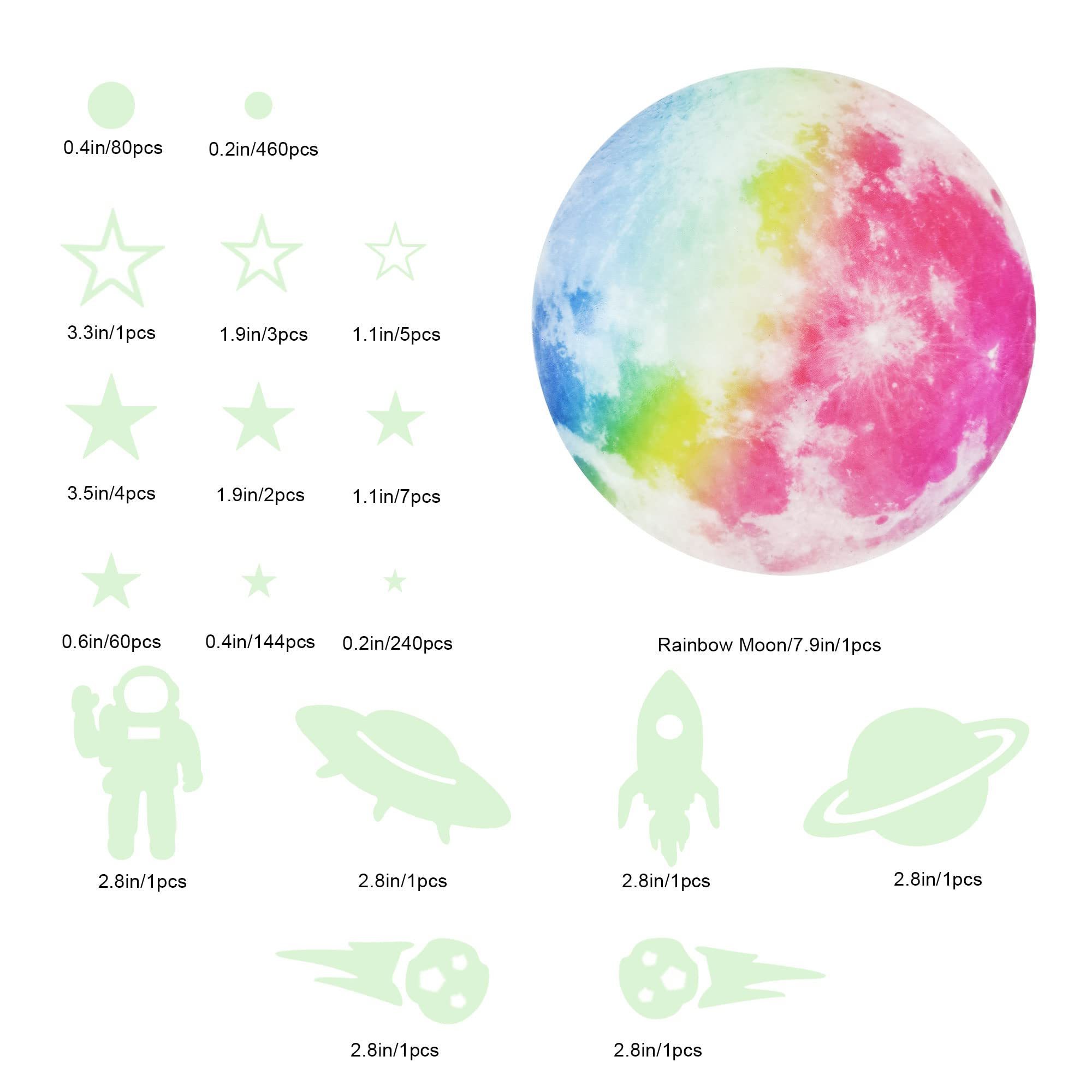 Dark Stars for Ceiling, Glowing Stars and Planets  Decoration for Kids Room Home Glow  Luminous Stickers