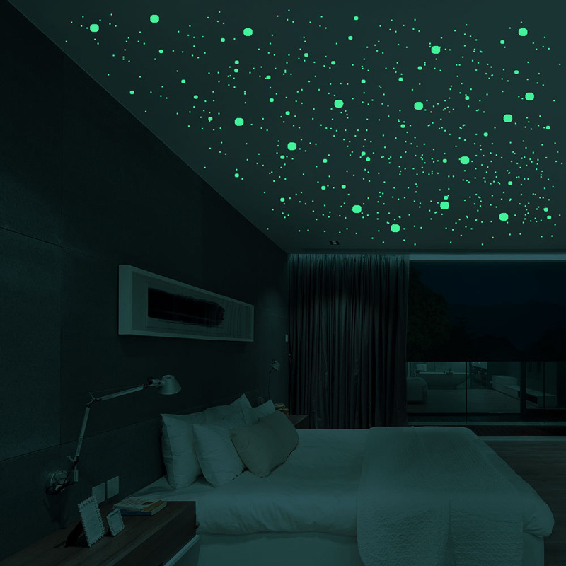 Myway 3D Bubble Luminous Stars Dots Wall Sticker Glow In The Dark DIY Wall Stickers For Kids Room Decoration Fluorescent Sticker