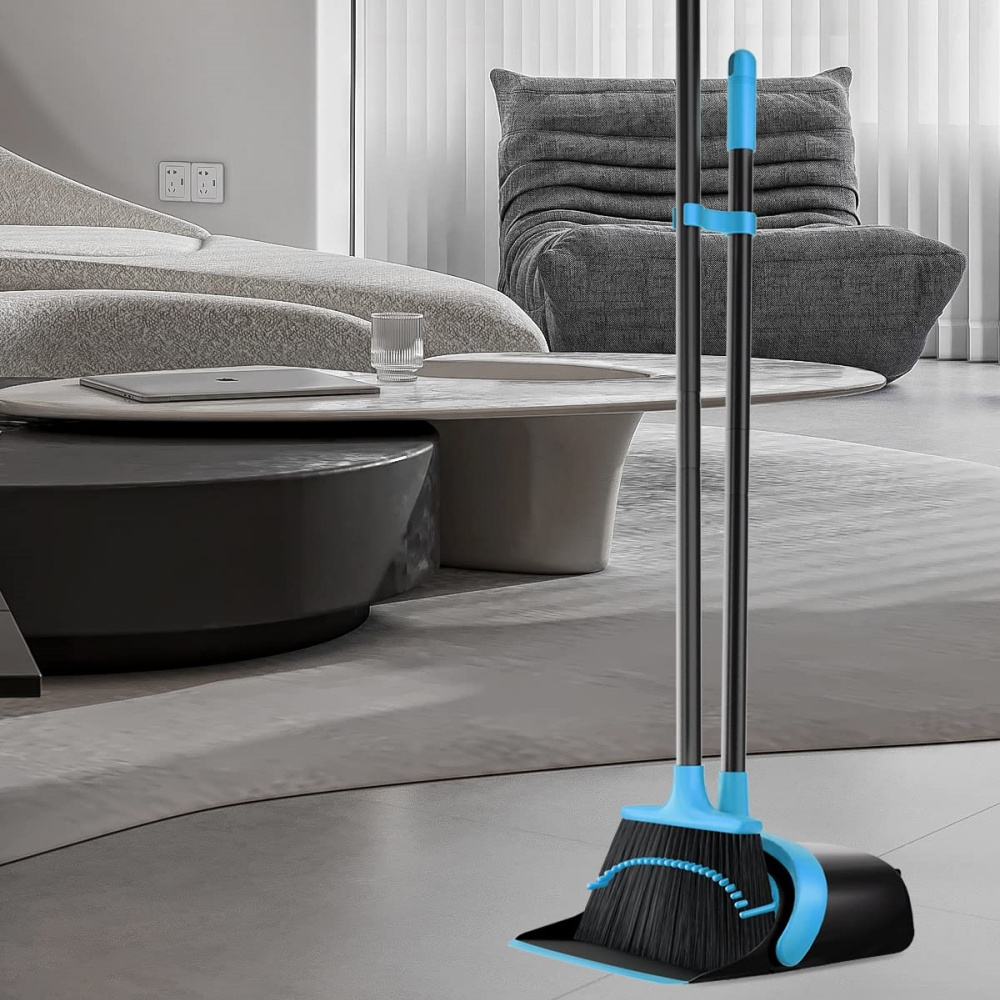 Heavy-Duty Brooms for Sweeping Indoor Kitchen Room Office Lobby Floor Cleaning Pet Hair Rubbish