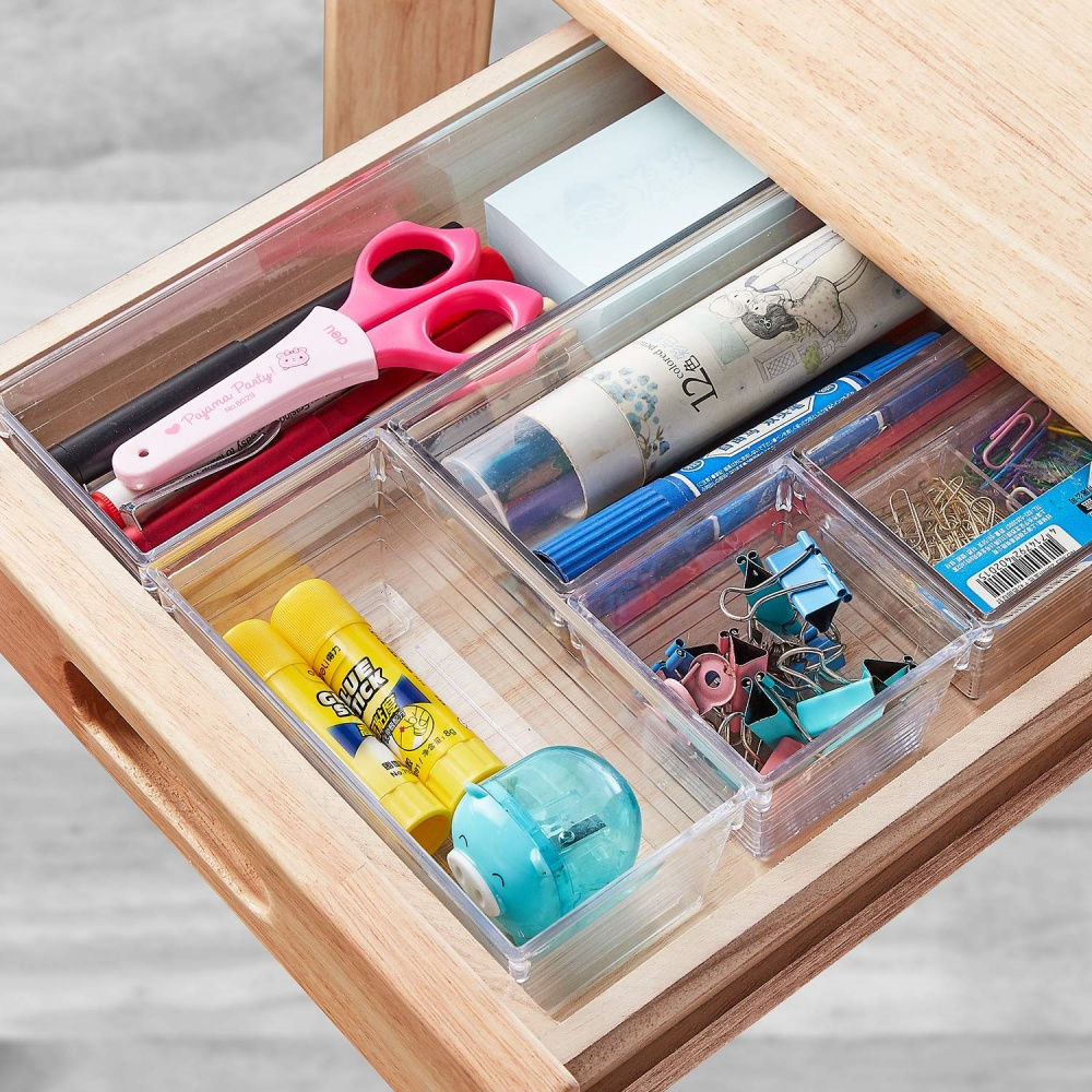 Makeup Drawer Organizer Vanity Organizers and Storage Clear Plastic Drawer Organizer Set