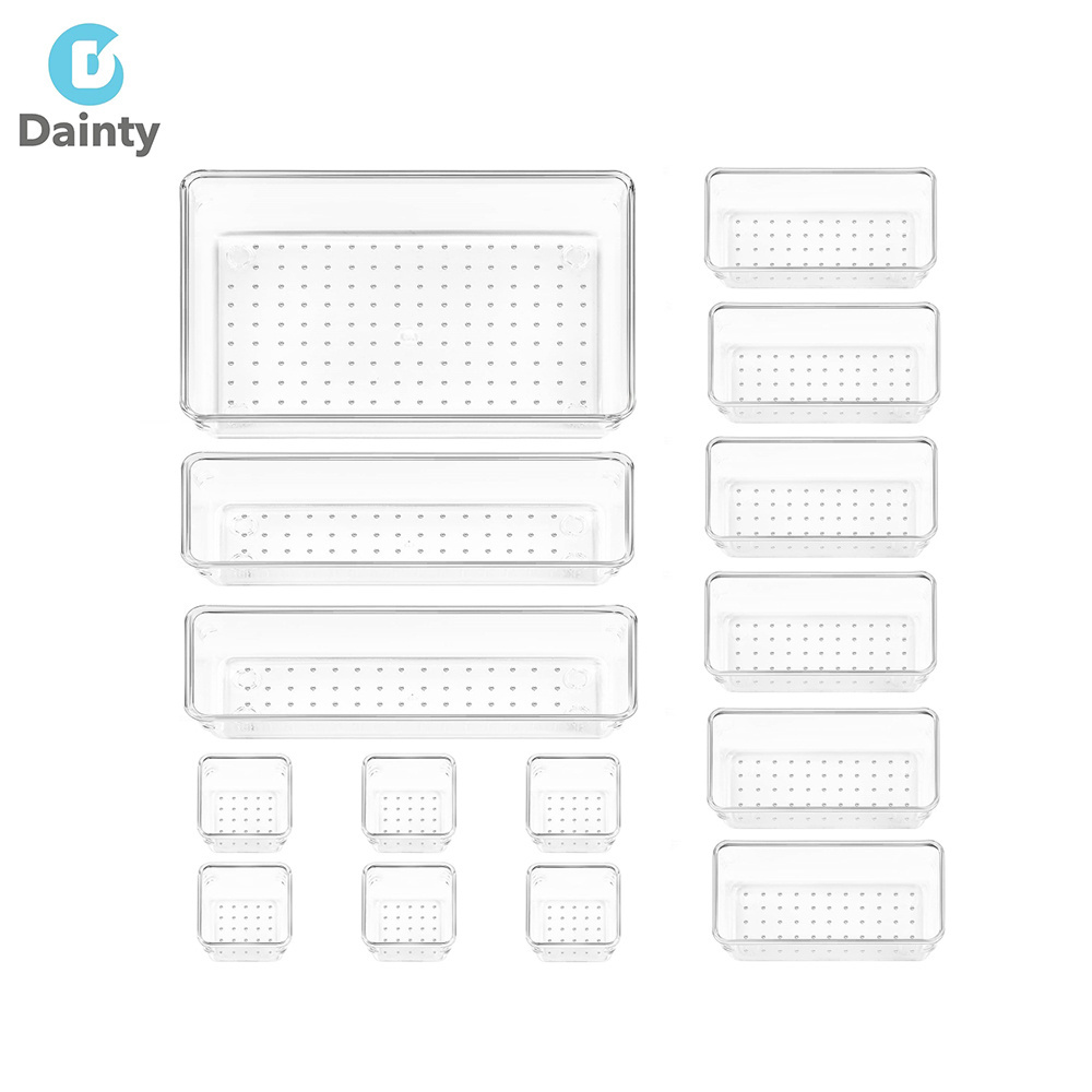 Makeup Drawer Organizer Vanity Organizers and Storage Clear Plastic Drawer Organizer Set