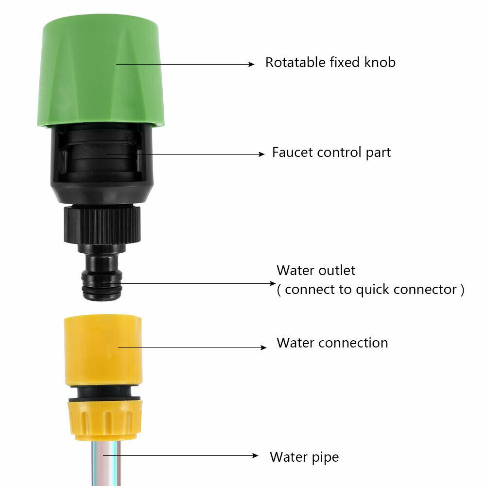 1 Set Tap Hose Connector Stable Practical Plastic Good Sealing Garden Hose Pipe Water Tap Universal Faucet Adapter for Home