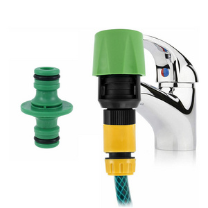 1 Set Tap Hose Connector Stable Practical Plastic Good Sealing Garden Hose Pipe Water Tap Universal Faucet Adapter for Home