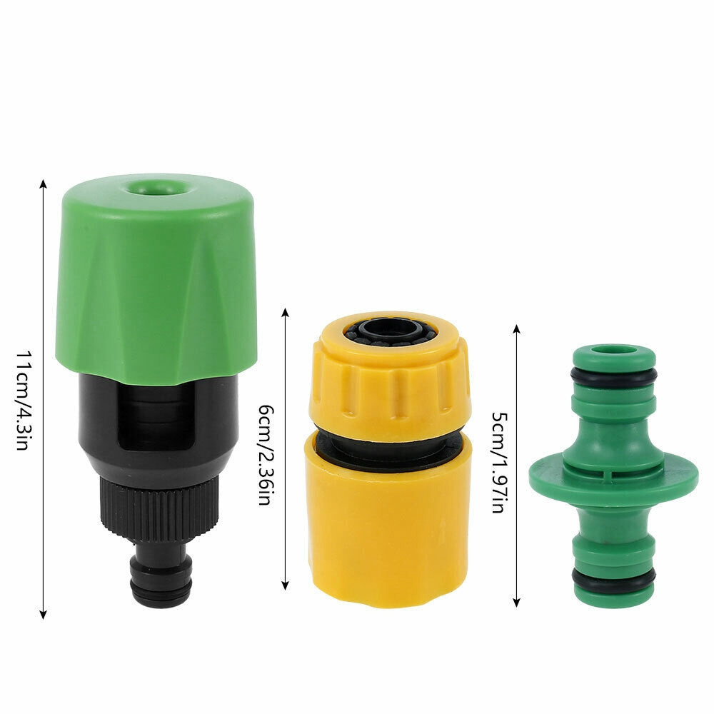 1 Set Tap Hose Connector Stable Practical Plastic Good Sealing Garden Hose Pipe Water Tap Universal Faucet Adapter for Home