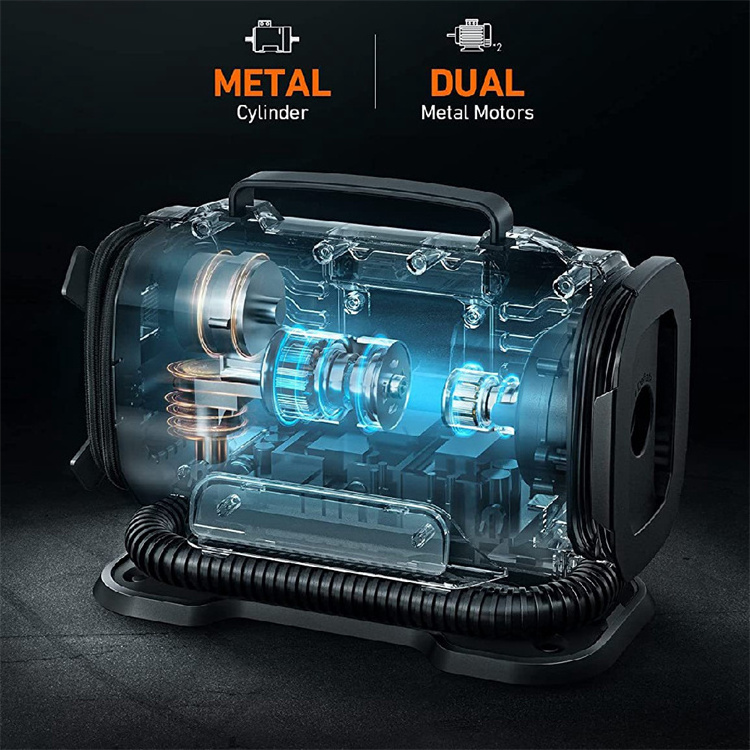 New Design Dual Power AC/DC Air Pump Digital pre-set automobile play pump car Tire inflator