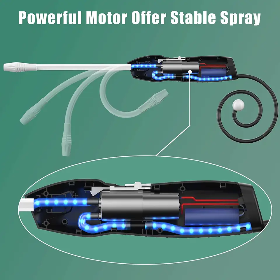 Garden Electric Sprayer Type-c Rechargeable Spraying Wand Portable Garden Power Sprayer with 1 Meter Flexible Hose & Lid