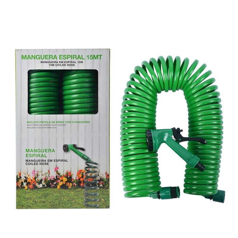 Garden Home Retractable Eva PU Water Hose Hose Plastic 8 Function Car Wash Sprinkler Set Spring Water Hose