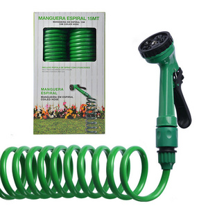 Garden Home Retractable Eva PU Water Hose Hose Plastic 8 Function Car Wash Sprinkler Set Spring Water Hose