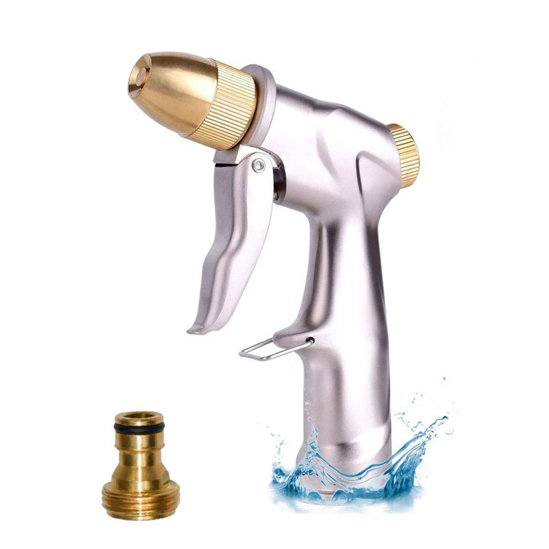 Garden Hose Nozzle Heavy 100% Metal Duty Hose Spray Nozzle with 3/4