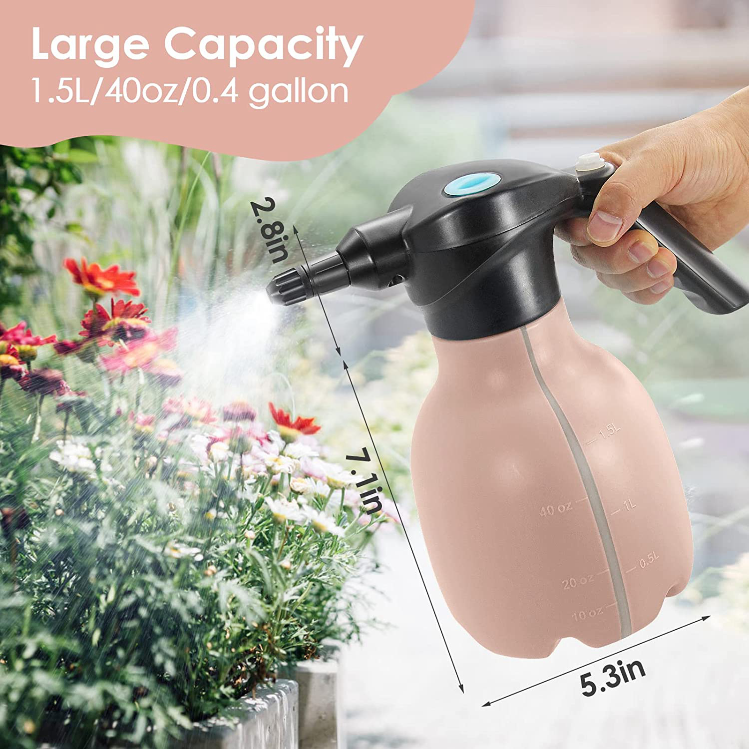 Outdoor Indoor Handheld Electric Garden Plastic Watering Can Fogging Machine Wireless Electric Mister Atomizer Spray For Plants