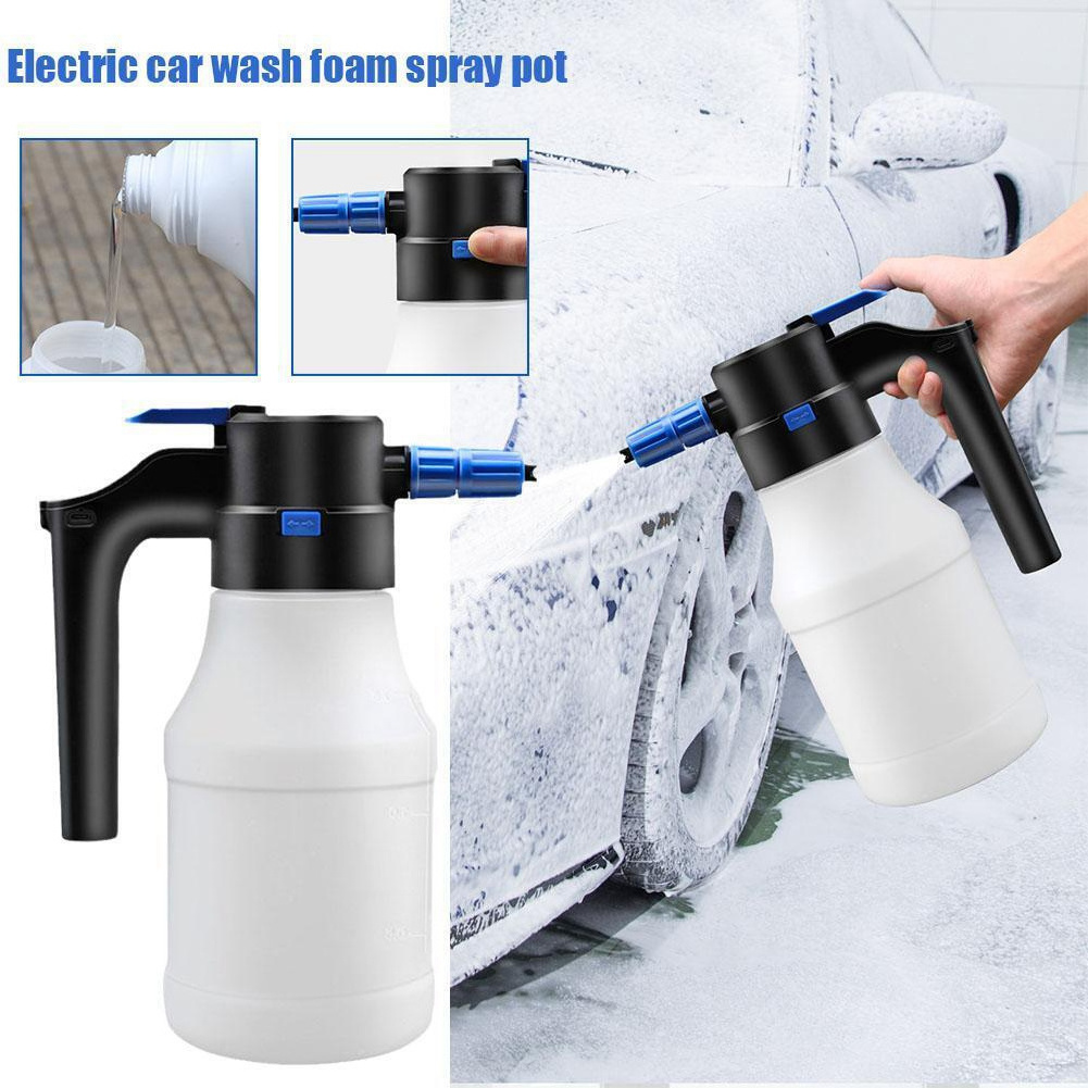 1.5L Electric Car Foam Sprayer Cannon for Car Wash with USB Rechargeable Cordless Pump Foam Sprayer for Watering Garden Plants