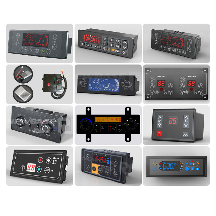 Factory OEM vehicle truck bus car ac controller HVAC climate control panel switch 24V temp display auto air conditioner control