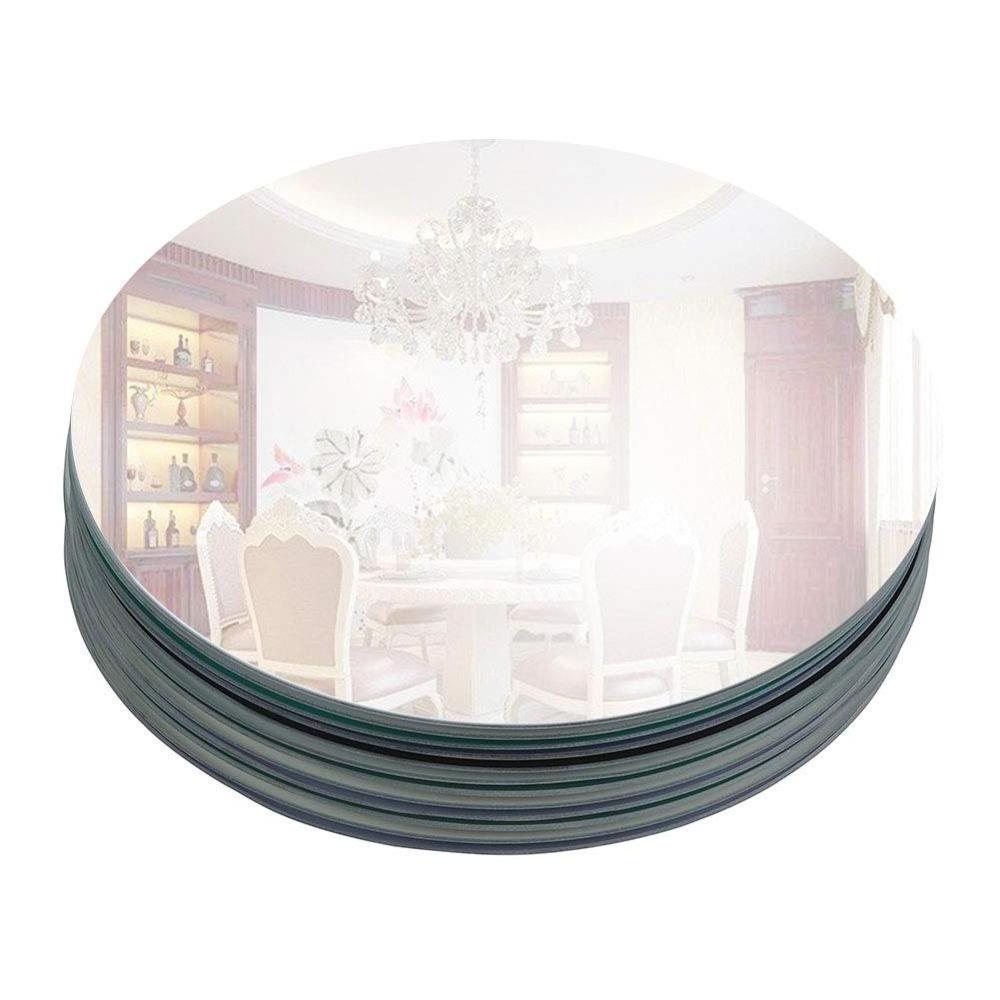 large candle holders Round Mirror Candle Tray/Plate with Bevel Edge for Wedding  Christmas decoration