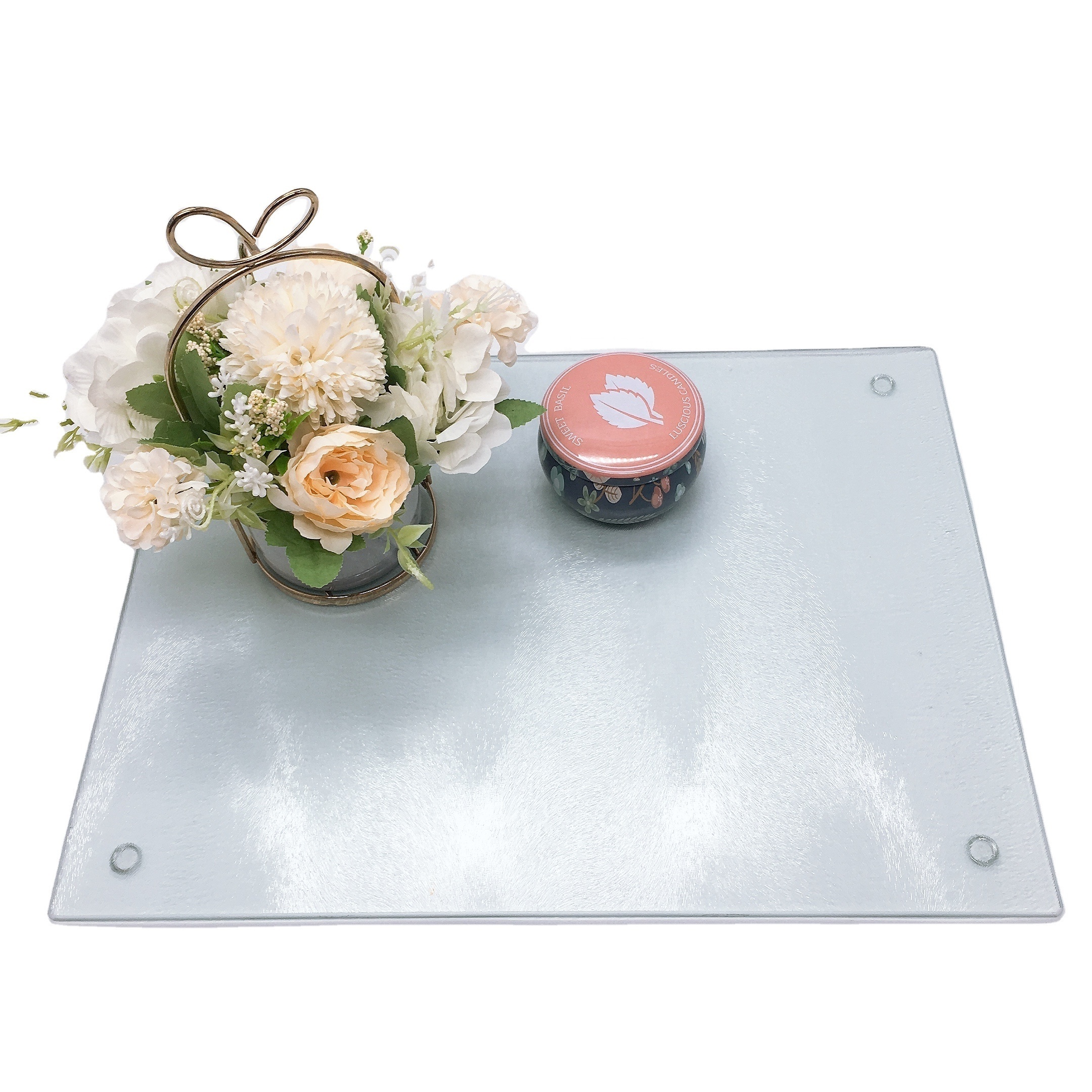 best selling Kitchen Worktop Saver Glass Chopping Board with Marble Design cutting board