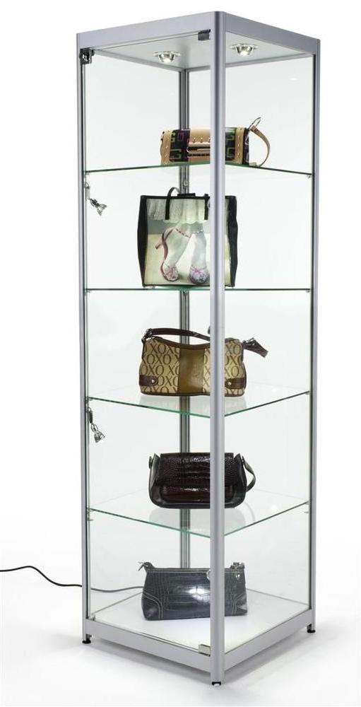 8mm Thickness glass cabinets showcases glass cube display case