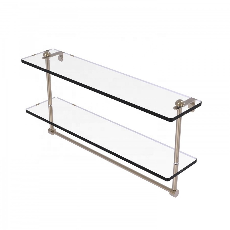 With Towel Rack Glass Wall Shelf for Bathroom Bathroom Stainless Steel Corner Shower Living Room Bathroom Kitchen NEW HOPE