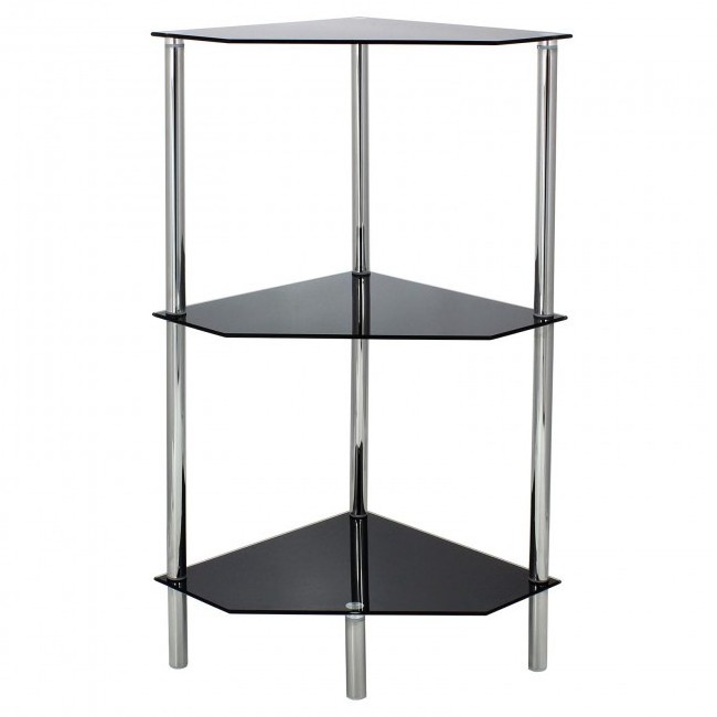 Glass Corner Table /Glass Corner Shelving Unit