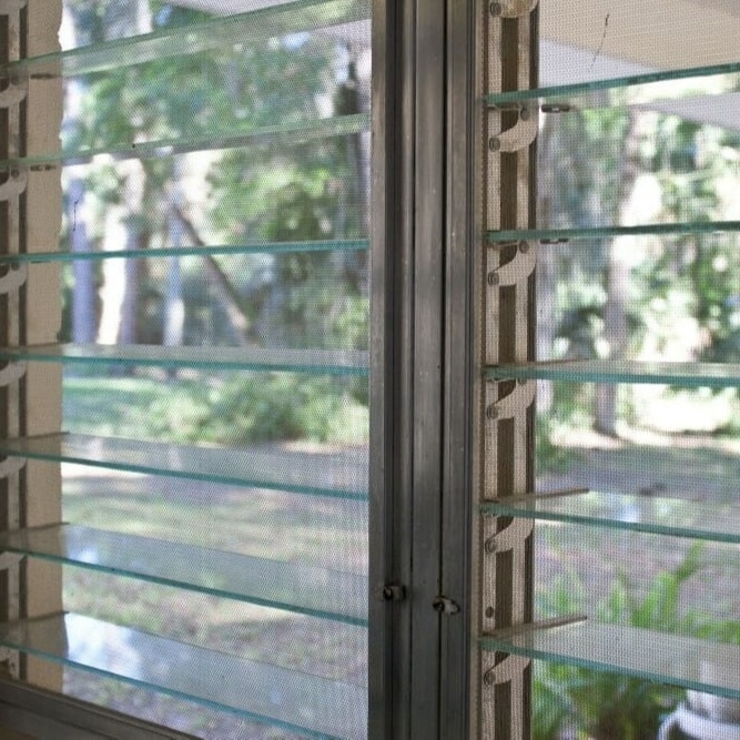 Glass Louver Jalousie Windows Frosted Glass