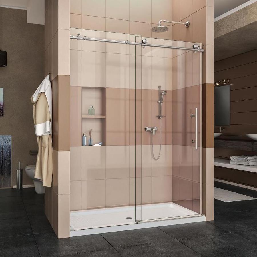 Big Sale Clear Flat Glass Sliding Shower Door with polished edge frameless glass door