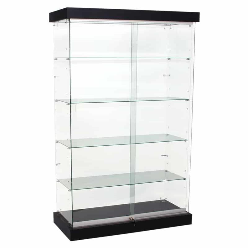 8mm Thickness glass cabinets showcases glass cube display case