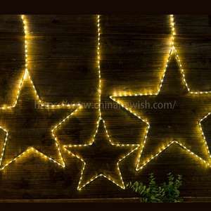 Newish battery operated with timer 3 size star shape led copper wire string star burst fairy lights